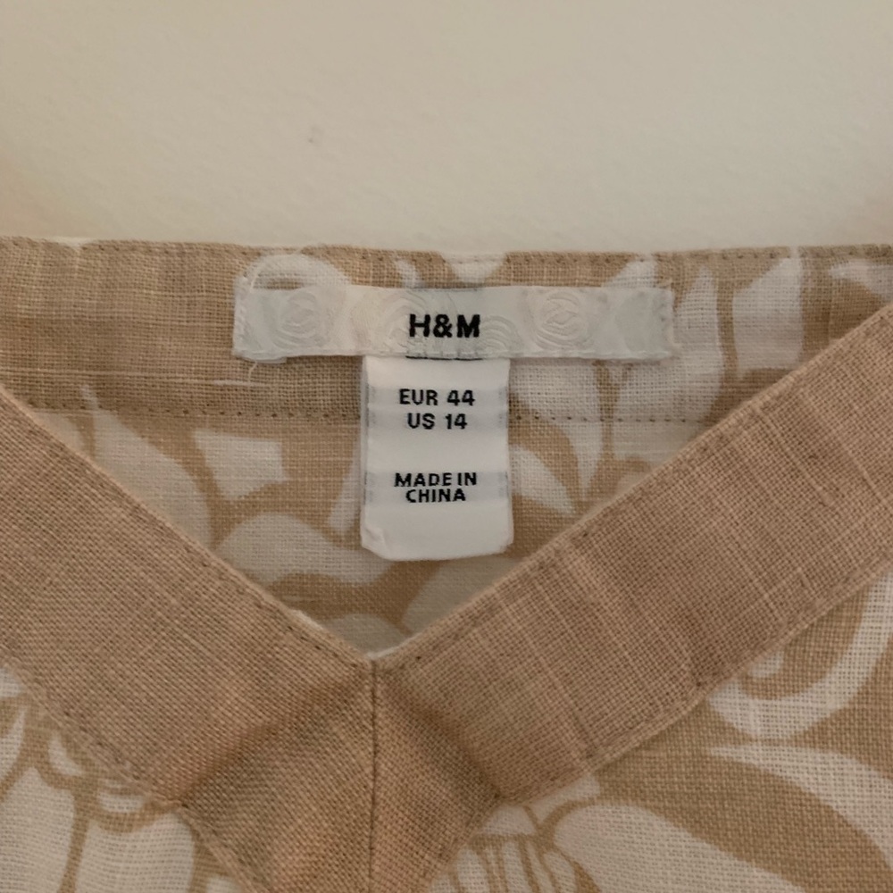 Cotton H&m fitted cotton cami with side zip